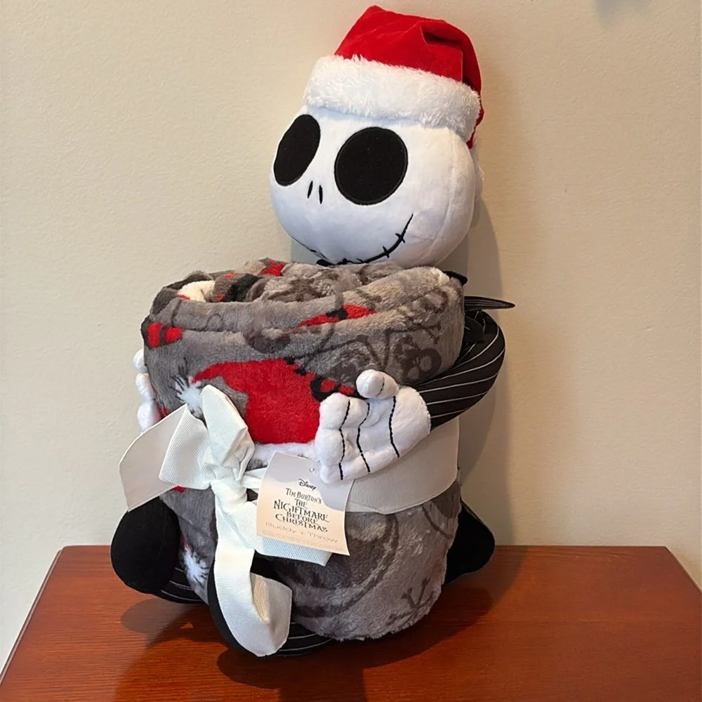 Disney’s NBC Jack Skellington Holiday Pillow Buddy and Throw Set